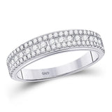 14kt White Gold His Hers Round Diamond Solitaire Matching Bridal Wedding Ring Band Set 2.00 Cttw (Certified)