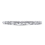 14kt White Gold Womens Round Diamond 3-Row Bangle Bracelet 1-7/8 Cttw