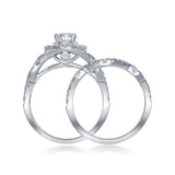 14kt White Gold Womens Round Diamond Bridal Wedding Engagement Ring Band Set 2.00 Cttw (Certified)
