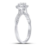 14kt White Gold Womens Oval Diamond Solitaire Bridal Wedding Engagement Ring 1/3 Cttw (Certified)