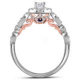 14kt Two-tone Gold Womens Round Diamond Solitaire Bridal Wedding Engagement Ring 3/4 Cttw (Certified)