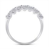 14kt White Gold Womens Round Diamond Classic Anniversary Band Ring 1.00 Cttw