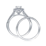 14kt White Gold Womens Round Diamond Bridal Wedding Engagement Ring Band Set 1-1/2 Cttw (Certified)