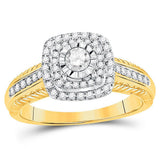 14kt Yellow Gold Womens Round Diamond Solitaire Bridal Wedding Engagement Ring 1/2 Cttw (Certified)