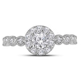 14kt Two-tone Gold Womens Round Diamond Solitaire Bridal Wedding Engagement Ring 3/4 Cttw (Certified)