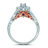14kt Two-tone Gold Womens Round Diamond Bridal Wedding Engagement Ring Band Set 1.00 Cttw (Certified)