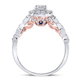 14kt Two-tone Gold Womens Round Diamond Solitaire Bridal Wedding Engagement Ring 3/4 Cttw (Certified)