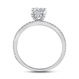 14kt White Gold Womens Round Diamond Solitaire Bridal Wedding Engagement Ring 1.00 Cttw (Certified)
