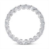 14kt White Gold Womens Round Diamond Timeless Eternity Ring 2.00 Cttw