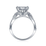 14kt White Gold Womens Princess Diamond Bridal Wedding Engagement Ring Band Set 2.00 Cttw