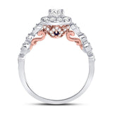 14kt Two-tone Gold Womens Round Diamond Solitaire Bridal Wedding Engagement Ring 3/4 Cttw (Certified)