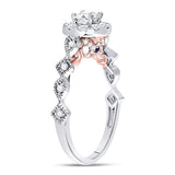 14kt Two-tone Gold Womens Round Diamond Solitaire Bridal Wedding Engagement Ring 3/4 Cttw (Certified)