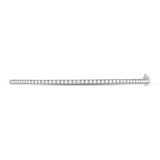 14kt White Gold Womens Round Diamond Classic Bangle Bracelet 1.00 Cttw