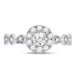 14kt Two-tone Gold Womens Round Diamond Solitaire Bridal Wedding Engagement Ring 3/4 Cttw (Certified)