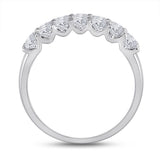 14kt White Gold Womens Round Diamond Anniversary Band Ring 2.00 Cttw