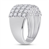 14kt White Gold Womens Round Diamond Anniversary Band Ring 2.00 Cttw