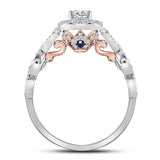 14kt Two-tone Gold Womens Round Diamond Solitaire Bridal Wedding Engagement Ring 3/4 Cttw (Certified)