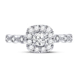 14kt Two-tone Gold Womens Round Diamond Solitaire Bridal Wedding Engagement Ring 3/4 Cttw (Certified)