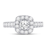 14kt White Gold Womens Round Diamond Solitaire Bridal Wedding Engagement Ring 1-1/2 Cttw (Certified)