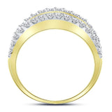 14kt Yellow Gold Womens Round Diamond Anniversary Band Ring 1.00 Cttw