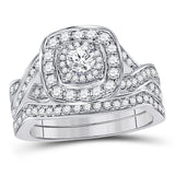 14kt Rose Gold Womens Round Diamond Bridal Wedding Engagement Ring Band Set 1.00 Cttw (Certified)