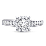 14kt White Gold Womens Round Diamond Solitaire Bridal Wedding Engagement Ring 1.00 Cttw (Certified)