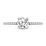 14kt White Gold Womens Round Diamond Solitaire Bridal Wedding Engagement Ring 1.00 Cttw (Certified)