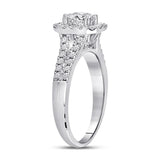 14kt White Gold Womens Emerald Diamond Solitaire Bridal Wedding Engagement Ring 1.00 Cttw (Certified)