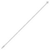 14kt White Gold Womens Round Diamond Tennis 2-stone Bracelet 3.00 Cttw