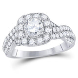 14kt Two-tone Gold Womens Round Diamond Bridal Wedding Engagement Ring Band Set 1-3/4 Cttw (Certified)