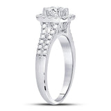 14kt White Gold Womens Emerald Diamond Solitaire Bridal Wedding Engagement Ring 1.00 Cttw (Certified)