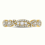 14kt Yellow Gold Womens Round Diamond 3-stone Band Ring 3/8 Cttw