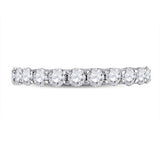 14kt White Gold Womens Round Diamond Timeless Eternity Ring 2.00 Cttw