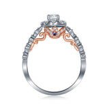 14kt Two-tone Gold Womens Round Diamond Solitaire Bridal Wedding Engagement Ring 3/4 Cttw (Certified)