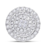 14kt Yellow Gold Womens Princess Diamond Fashion Halo Cluster Pendant 1/2 Cttw