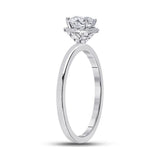 14kt White Gold Womens Round Diamond Solitaire Bridal Wedding Engagement Ring 7/8 Cttw (Certified)