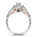 14kt Two-tone Gold Womens Round Diamond Solitaire Bridal Wedding Engagement Ring 3/4 Cttw (Certified)