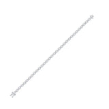 14kt White Gold Womens Round Diamond Cluster Tennis Bracelet 3.00 Cttw