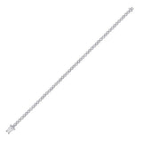 14kt White Gold Womens Round Diamond Timeless Tennis Bracelet 1.00 Cttw