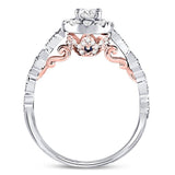 14kt Two-tone Gold Womens Round Diamond Solitaire Bridal Wedding Engagement Ring 3/4 Cttw (Certified)