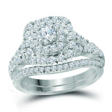 14kt Two-tone Gold Womens Round Diamond Bridal Wedding Engagement Ring Band Set 1.00 Cttw (Certified)