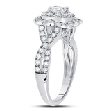 14kt White Gold Womens Princess Diamond Solitaire Bridal Wedding Engagement Ring 1.00 Cttw (Certified)
