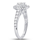 14kt White Gold Womens Princess Diamond Solitaire Bridal Wedding Engagement Ring 1-1/5 Cttw (Certified)