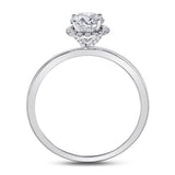 14kt White Gold Womens Round Diamond Solitaire Bridal Wedding Engagement Ring 7/8 Cttw (Certified)