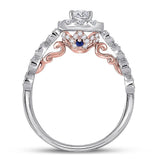 14kt Two-tone Gold Womens Round Diamond Solitaire Bridal Wedding Engagement Ring 3/4 Cttw (Certified)