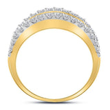 14kt Yellow Gold Womens Round Diamond Anniversary Band Ring 1.00 Cttw
