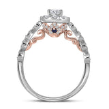 14kt Two-tone Gold Womens Round Diamond Solitaire Bridal Wedding Engagement Ring 3/4 Cttw (Certified)