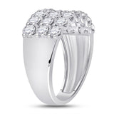 14kt White Gold Womens Round Diamond Anniversary Band Ring 2.00 Cttw