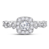 14kt Two-tone Gold Womens Round Diamond Solitaire Bridal Wedding Engagement Ring 3/4 Cttw (Certified)