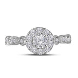 14kt Two-tone White Rose Gold Womens Round Diamond Solitaire Bridal Wedding Engagement Ring 3/4 Cttw (Certified)